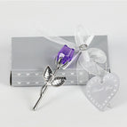 Silver Rod Purple Rose