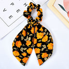Yellow rose black ribbon / Head rope