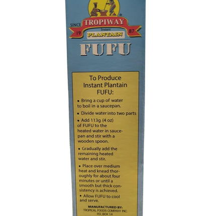 Tropiway Instant Plantain fufu Autentic 24 oz, (680g)