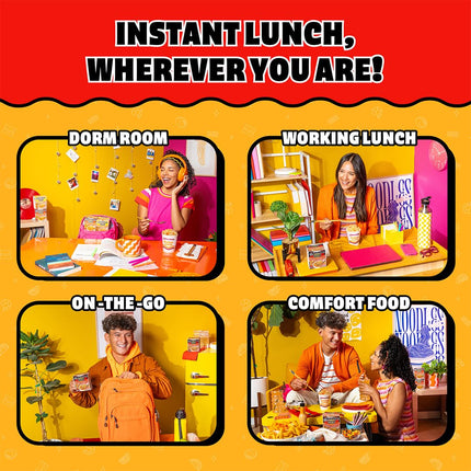 Maruchan Instant Lunch Ramen Noodles, Hot & Spicy Beef Flavor – Japanese-Style Instant Noodle Soup, Easy Meal Ready in 3 Minutes – 2.25 Oz. (12 Pack)
