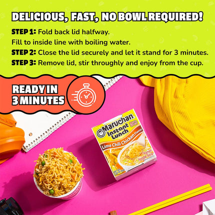 Maruchan Instant Lunch Ramen Noodles, Hot & Spicy Beef Flavor – Japanese-Style Instant Noodle Soup, Easy Meal Ready in 3 Minutes – 2.25 Oz. (12 Pack)