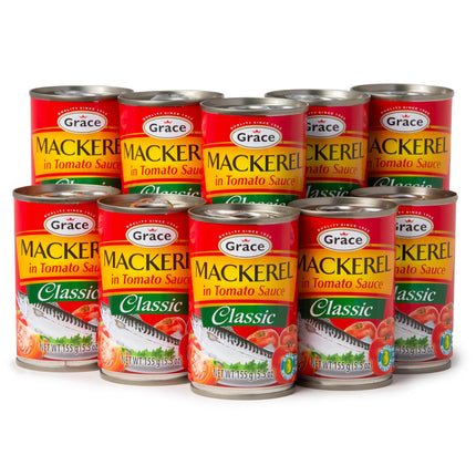 Grace Mackerel in Tomato Sauce (Classic Mackerel in Tomato Sauce 5.5oz - 5 Pack)