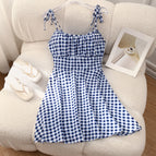 Blue plaid / L