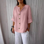 Pink 4button shirt / 3XL