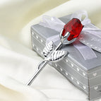 Silver Rod Red Rose